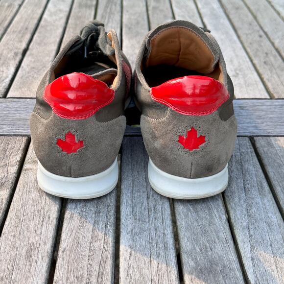 Dsquared2 Sneakers Men Size 44 EU 11 US Green Red Suede Canvas Shoes VGP - Picture 11 of 15